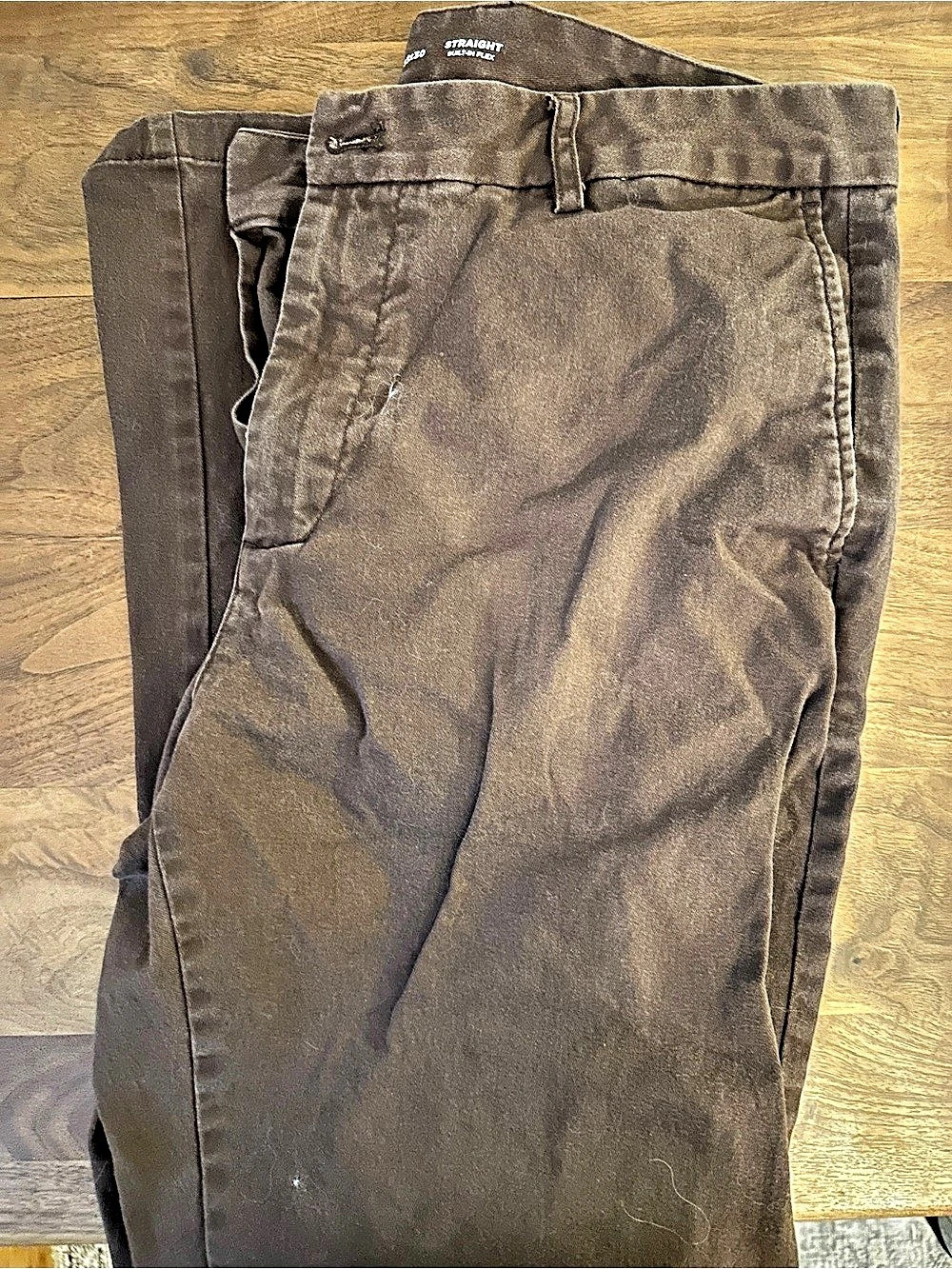 Old Navy Straight Built-In Flex Men's Pants Brown Waist